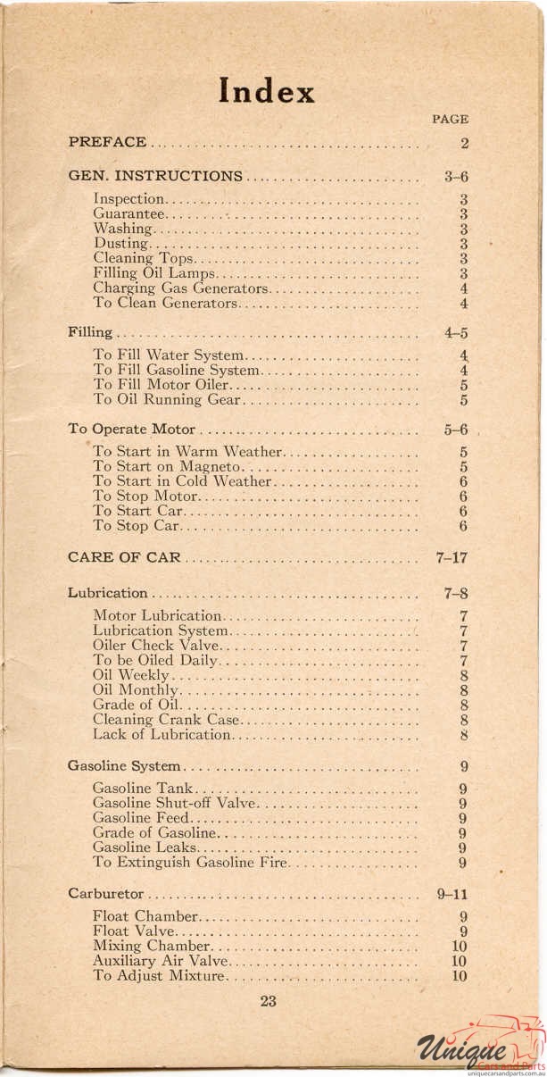 1911 Studebaker E-M-F 30 Operation Manual Page 17